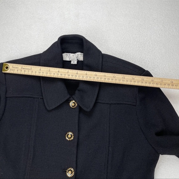 St. John Collection by Marie Gray Sz 6 Suit Jacket Knit Blazer Old Money Luxury - Picture 6 of 12